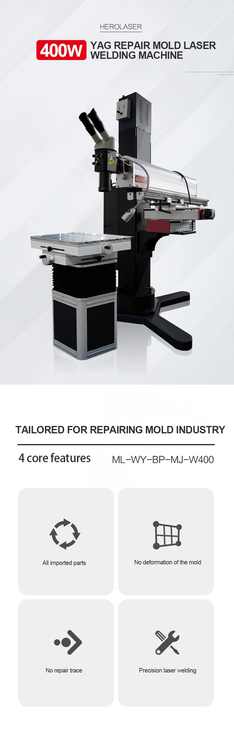 Mold Repairing Laser Die Welding Equipment Machine for Repair Mould